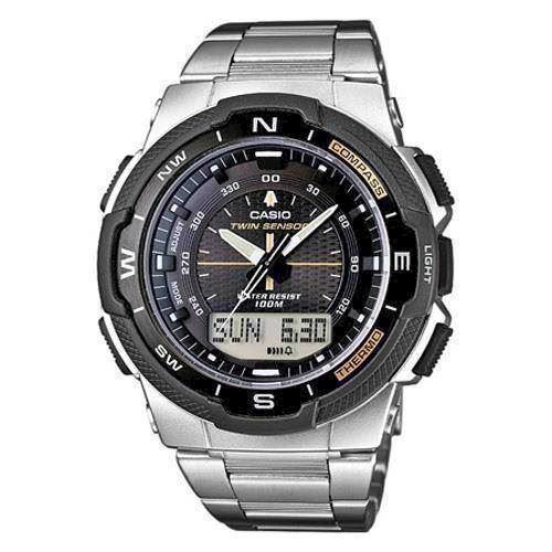 Image of Casio Collection / Pro-Trek satineret rustfri stål quartz multifunktion (5269) Herre ur, model SGW-500HD-1BVER